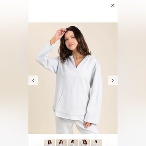 NWT!! Le Marais Acadia Icy Blue Hoodie Top